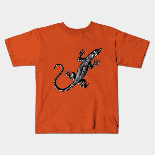 Metal Lizzard Kids T-Shirt by R LANG GRAPHICS